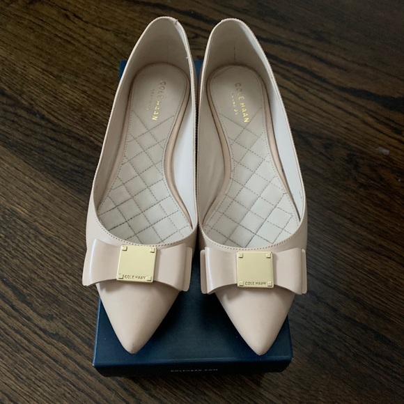 Cole Haan Shoes - Cole Haan Tali Bow Skimmer in nude leather
